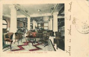 Lobby Hotel Lankersshim Los Angeles California 1907 Rieder undivided 6142