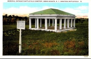 New York Bemis Heights Saratoga Battlefield Memorial Entrance Battlefield Cem...