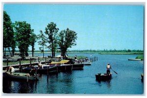 c1960's View Of Sands Point Harbor Barnegat Bay Watertown New Jersey NJ Postcard