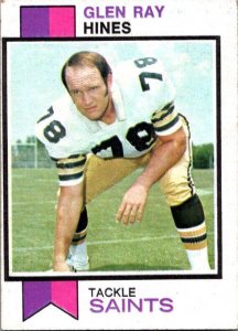 1973 Topps Football Card Glen Ray Hines New Orleans Saints sk2471