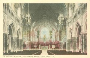 Charlottetown PEI Canada St Dunstan's Cathedral  1954 WB Postcard  Unused