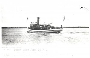 Ocean City New Jersey, Steamer Steamship Aurelia RPPC Photo, Vintage Postcard