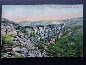 Yorkshire HARDCASTLE CRAGGS Trestle Bridge THE BLACK DEAN RAILWAY - Old Postcard