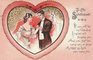 VALENTINE'S DAY, PU-1909 ; Couple inside heart ; TUCK