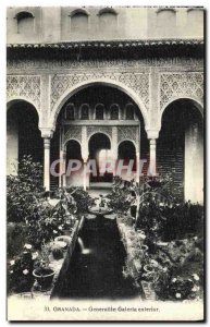 Postcard Old Granada Generalife Galeria exterior