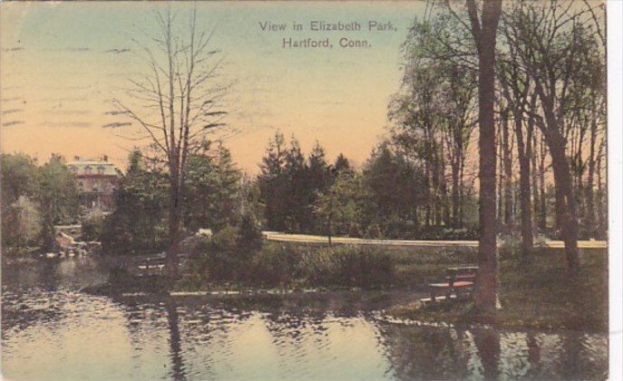 Connecticut Hartford View In Elizabeth Park 1909