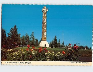 Postcard Astor Column, Astoria, Oregon