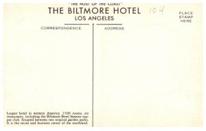 California Los Angeles , Biltmore Hotel