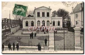 Langon - L & # 39Hotel City - Old Postcard