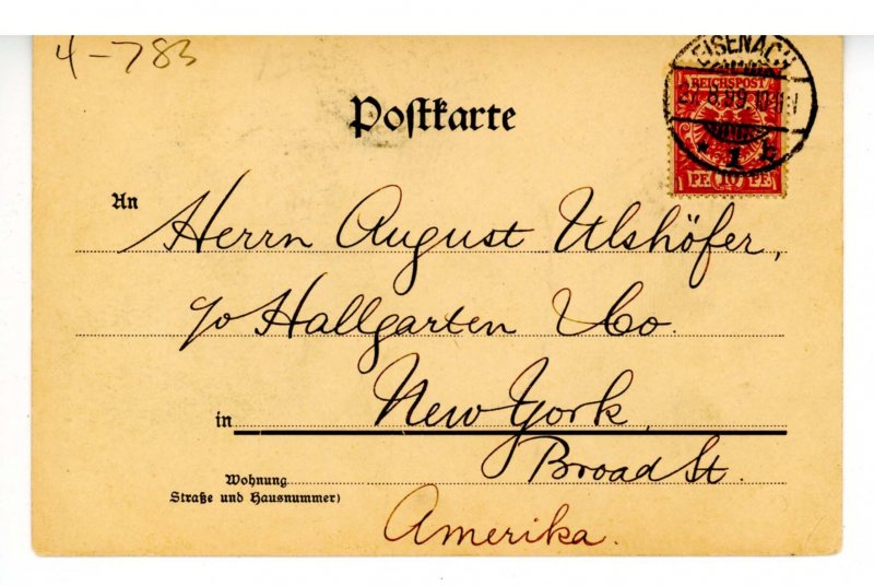 Gruss Aus Eisenach, Germany. Wartberg von Often