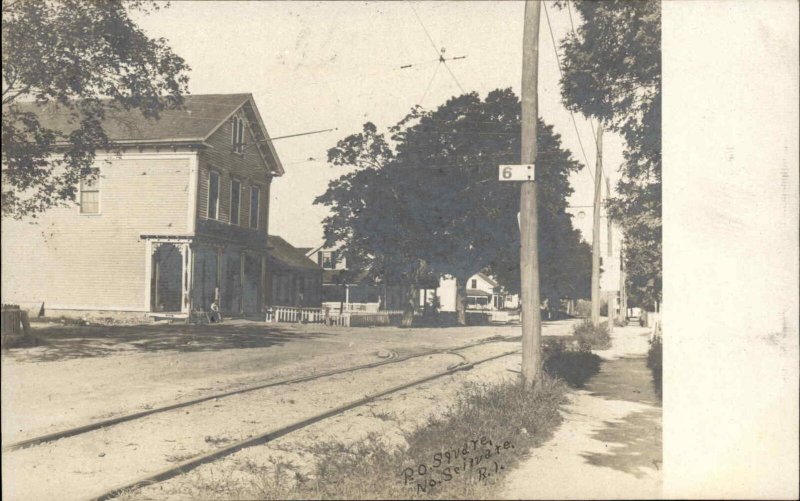 North Scituate Rhode Island RI Post Office Square c1905 Real Photo Postcard