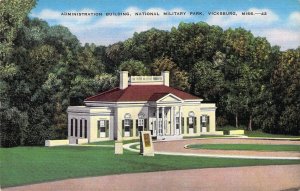 Civil War, Admin Bldg, National Military Park,  Vicksburg, MS, Old Postcard
