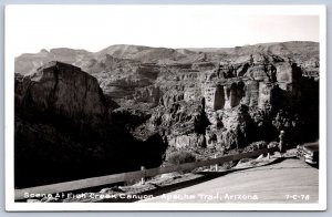 K24/ Apache Trail Arizona RPPC Postcard c1940s Cline Fish Creek Canyon 12