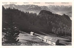 Gruntenhaus mit Blick ad Allgauer Hochgebirge Germany Unused 