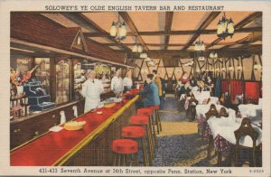 Postcard Solowey's Ye Olde English Tavern Bar and Restaurant NYC NY