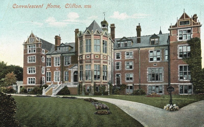 Vintage Postcard Convalescent Home Clifton Medical Facility Nursing Home Bldg.