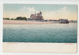 P2998, 1913 postcard water view hotel pemberton hull mass