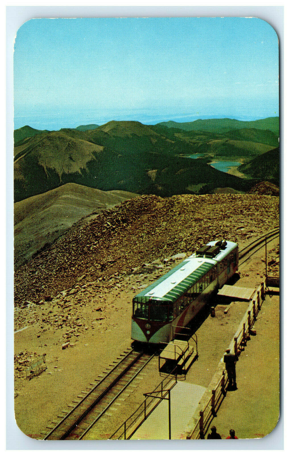 Postcard Panorama at Summit of Pikes Peak - Streamline Cog Train ...
