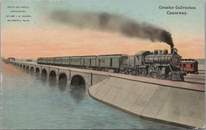 Postcard Railroad Greater Galveston Causeway