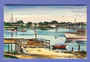 Cape Cod, Nass/MA Postcard, Bass River & Bridge 1972!