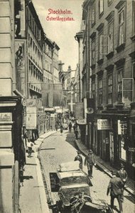 sweden, STOCKHOLM, Österlånggatan, Tobacconist (1910s) Postcard