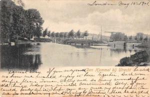 Utrecht Netherlands Den Hommel Locks Canal Ship Antique Postcard J64079