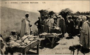 PC CPA MOROCCO, OUDJA, BOUCHERS MAROCAINS, VINTAGE POSTCARD (b15323)