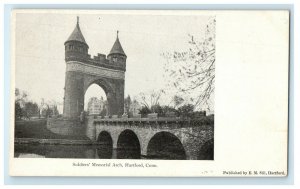 c1905s Soldiers Memorial Arch, Hartford Connecticut CT Unposted Antique Postcard