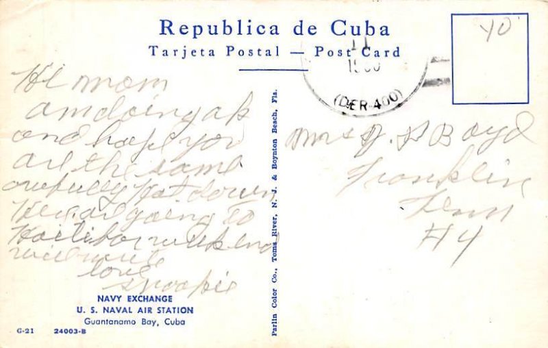 Navy Exchange Guantanamo Bay Cuba Postcard