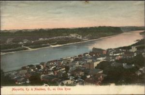 Maysville KY & Aberdeen OH Birdseye c1905 UDB Postcard