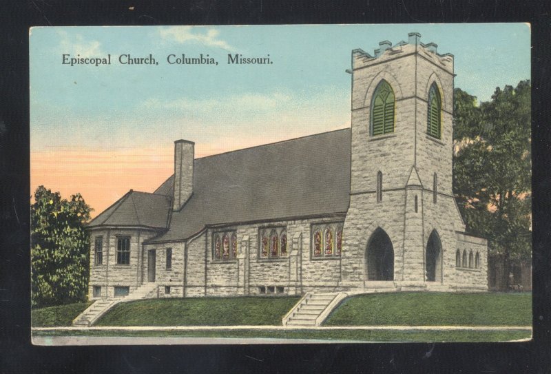 COLUMBIA MISSOURI EPISCOPAL CHURCH BUILDING MO. VINTAGE POSTCARD