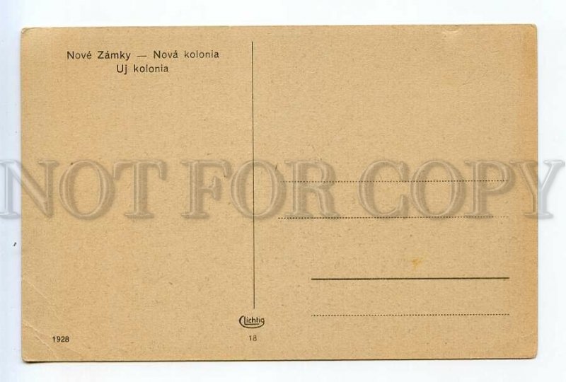 523154 Slovakia 1928 Nove Zamky new colony Vintage postcard