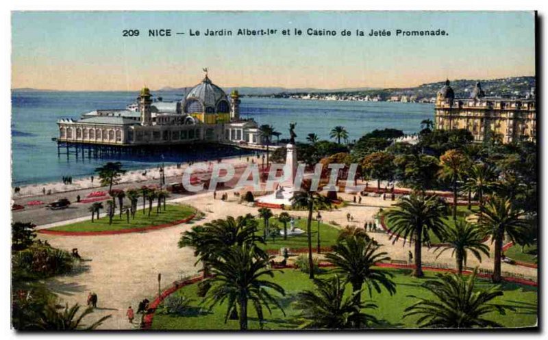 Old Postcard Nice Jardin Albert 1er And Casino De La Jetee Promenade