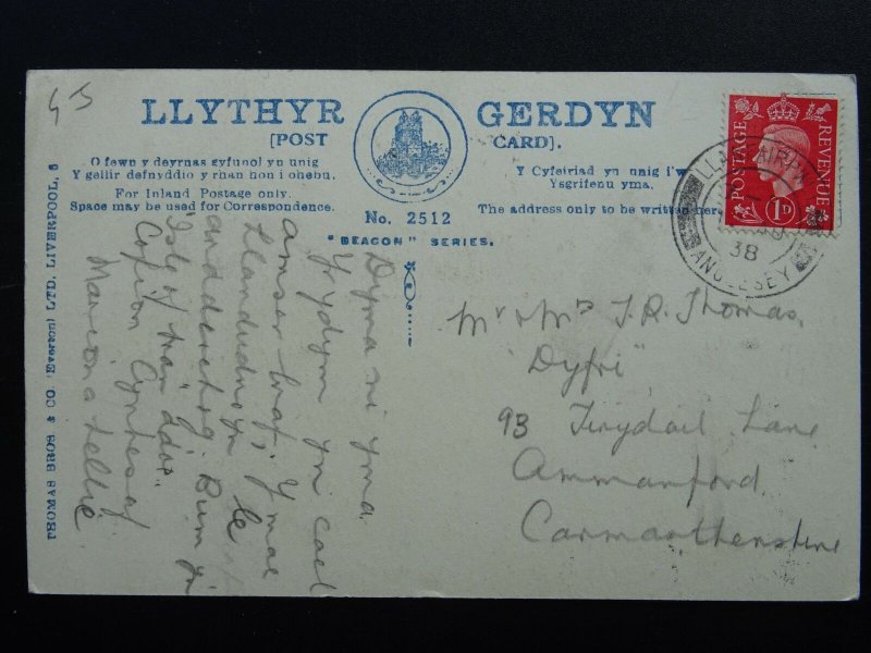 Cymru Anglesey I'M LOCKJAWED Llanfairpwllgwyn..gogogoch c1938 Postcard