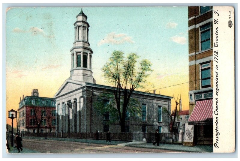 1908 Presbyterian Church Organized 1712 Trenton New Jersey NJ Posted Postcard