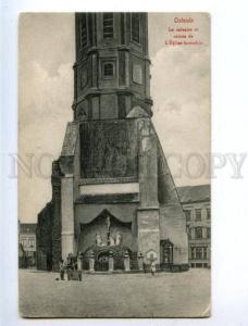 158465 Belgium Ostend OSTENDE Calvary & Ruins of CHURCH Fire