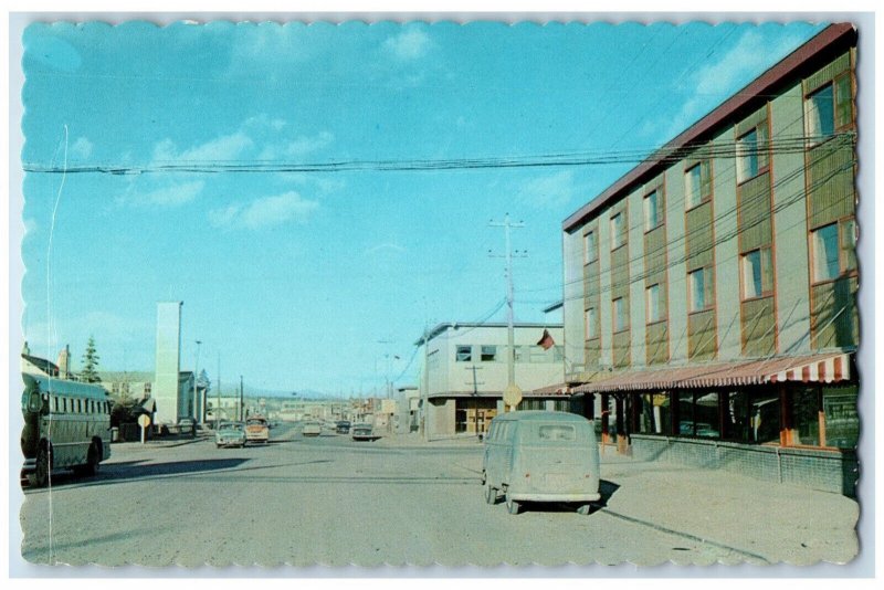 c1950's Fourth Avenue Whitehorse Y.T. Capital of the Yukon Canada Postcard 