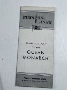 Ship Furness Lines Ocean Monarch Stateroom Plan