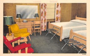 Rocky Mount North Carolina Washburn's Motel Court, Color Linen Vintage PC U14055