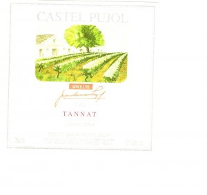 Castel Pujol 1992 Tanat Las Violetas, Original Vintage Wine Bottle Label