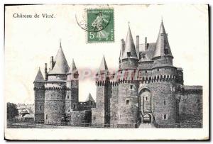 Old Postcard Chateau De Vitre
