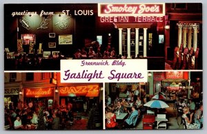 Greenwich Bldg Gaslight Square Multiview St Louis Smokey Joes Postcard UNP VTG 