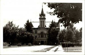 RPPC Flathead County Courthouse, Kalispell, Montana real photo Postcard Glacier