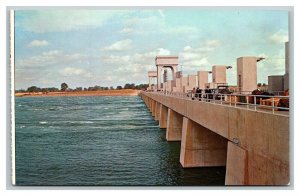 Vintage 1950's Postcard Iroquois Control Dam Iroquois Ontario Canada