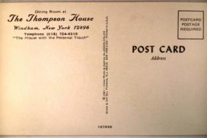 Unused 1981 THOMPSON HOUSE RESTAURANT Windham New York NY postcard y3122