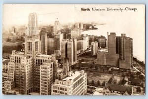 Chicago Illinois IL Postcard RPPC Photo Western University Buildings 1933 Posted