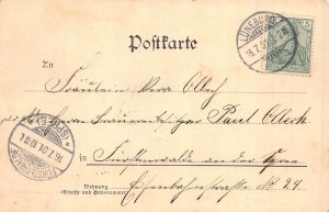 L262 Germany 1901 Gruss aus Lueneburg vintage postcard