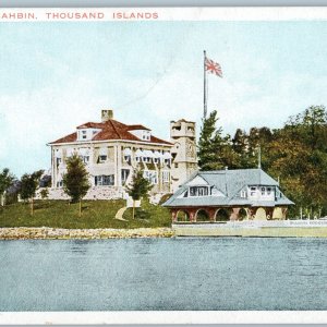 c1900s Neh Mahbin, Thousand 1000 Islands, NY Valetine Litho Photo Postcard A191