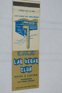 Las Vegas Club Downtown Las Vegas Nevada 20 Strike Matchbook Cover