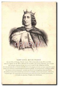 Old Postcard Saint Louis Roi De France Templar Crusades Croise